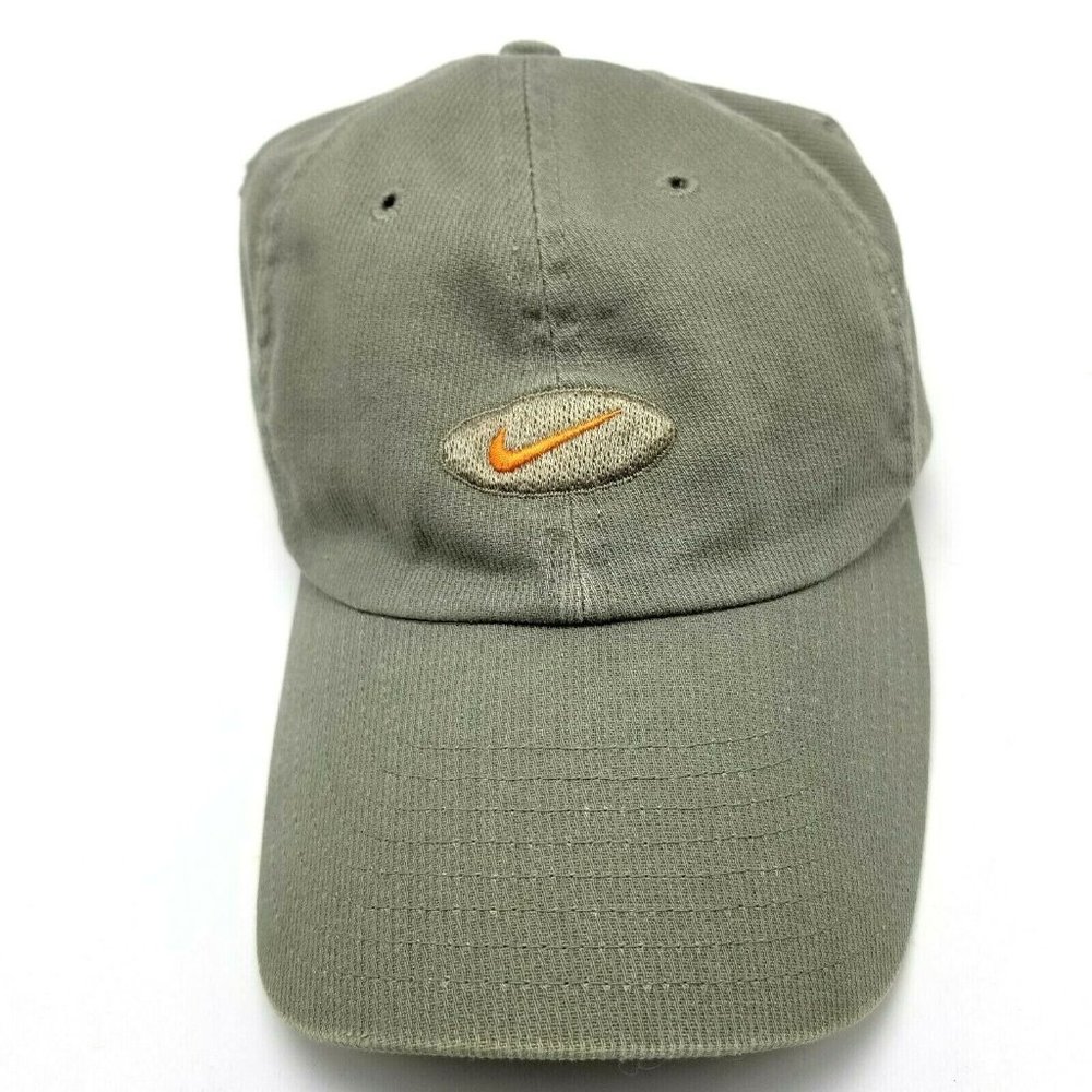 Nike Sports Hat Cap Size 7 Fitted Green Orange